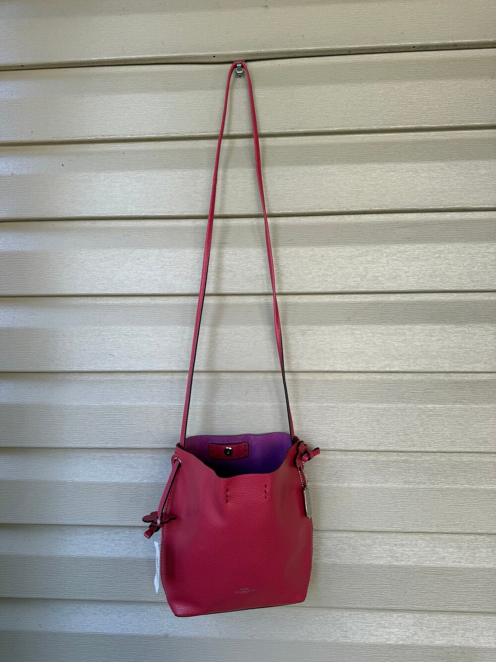 Coach Derby Crossbody Bag purse-lipstick pink style F58661 (SJ2) see pic damage